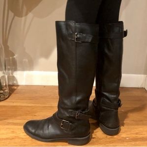 Enzo Angiolini Black Tall Leather Boots